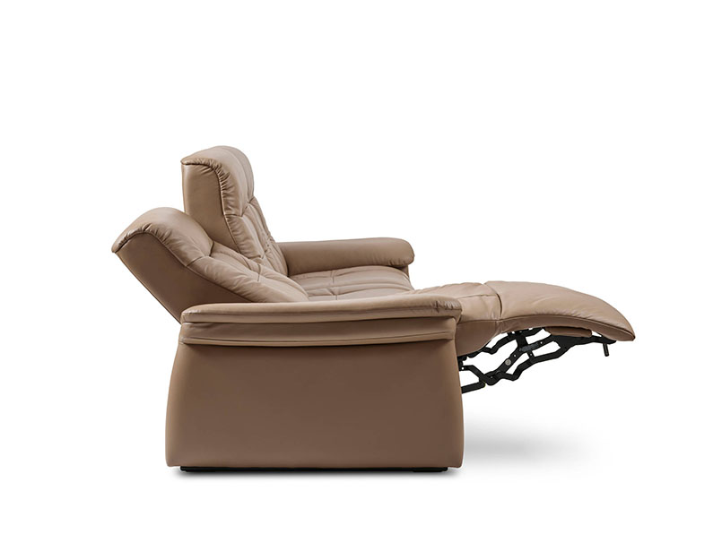 STRESSLESS MARY SOFA SIDE VIEW ELEVATED _ RECLINED