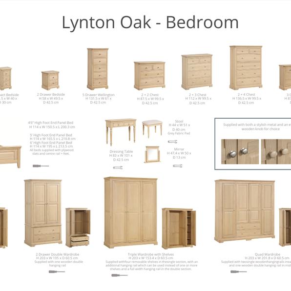 LYNTON OAK BEDROOM RANGE