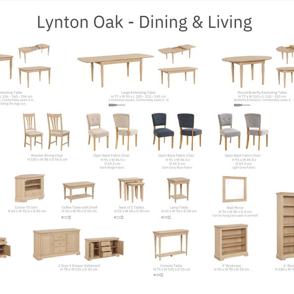 LYNTON DINING LIVING OAK RANGE