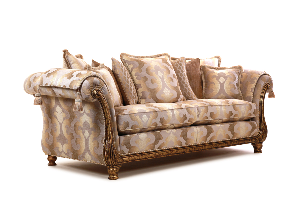 DAVID GASCOIGNE VICTORIA SOFA WITH CUSHIONS SIDE VIEW