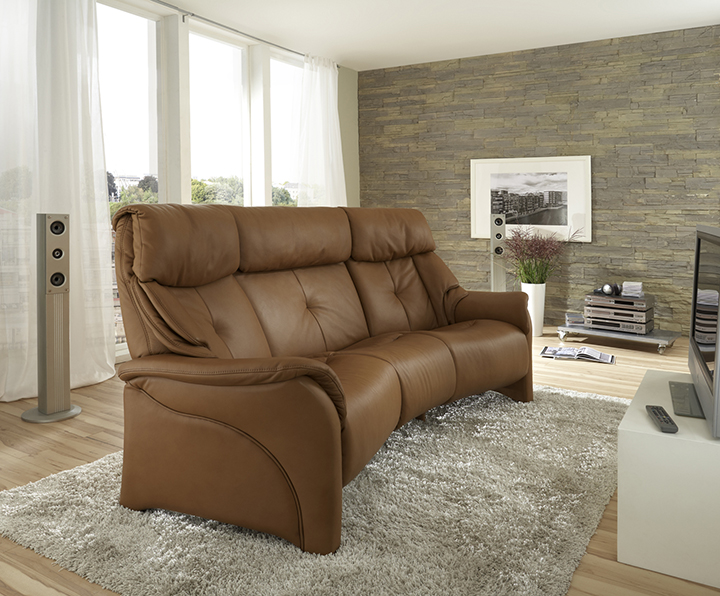 HIMOLLA CHESTER BROWN 3 SEATER SOFA