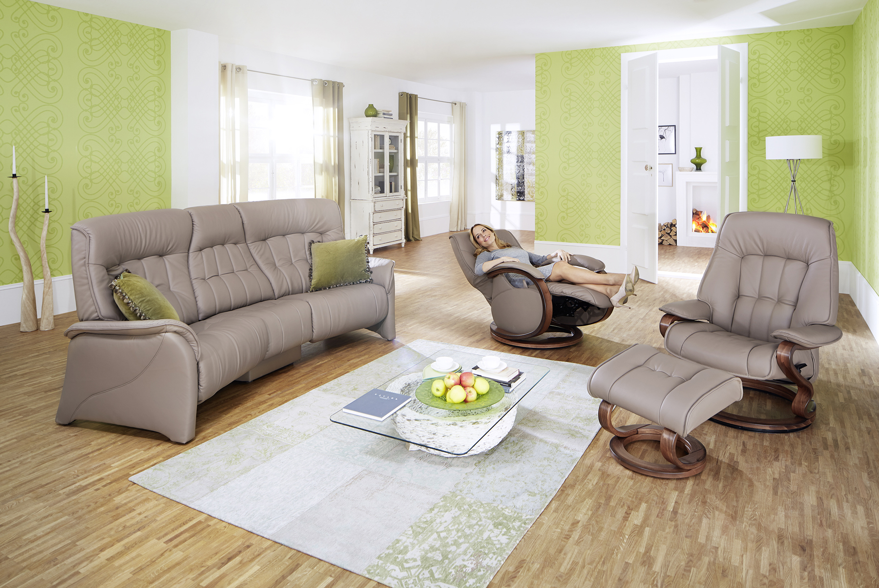 HIMOLLA RHINE SOFAS AND CHAIRS RECLINED ROOM SET