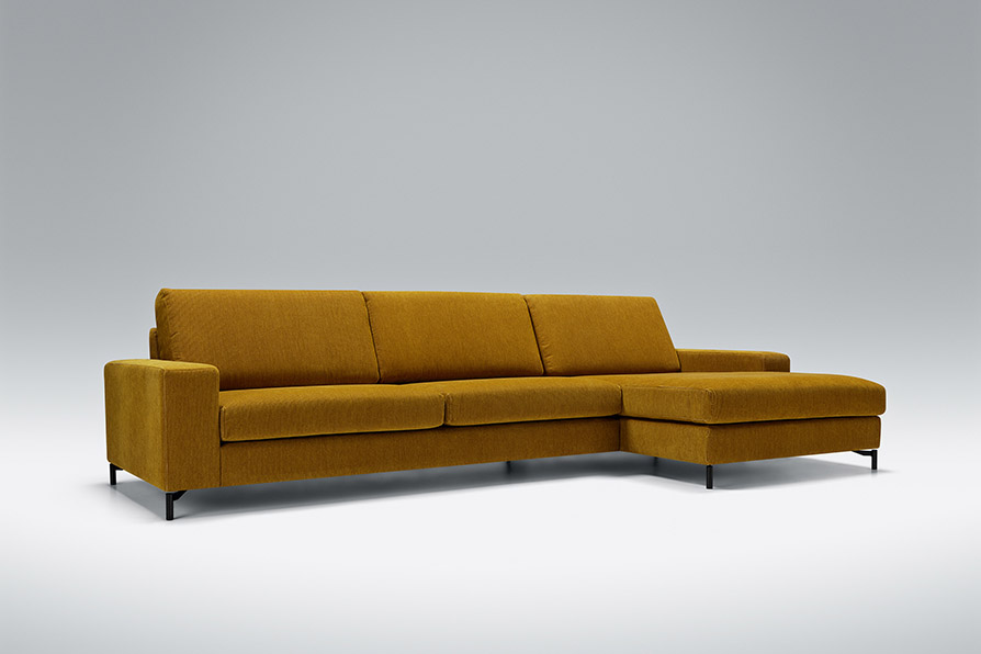 SITS QUATTRO SOFA WITH CHAISE END MUSTARD