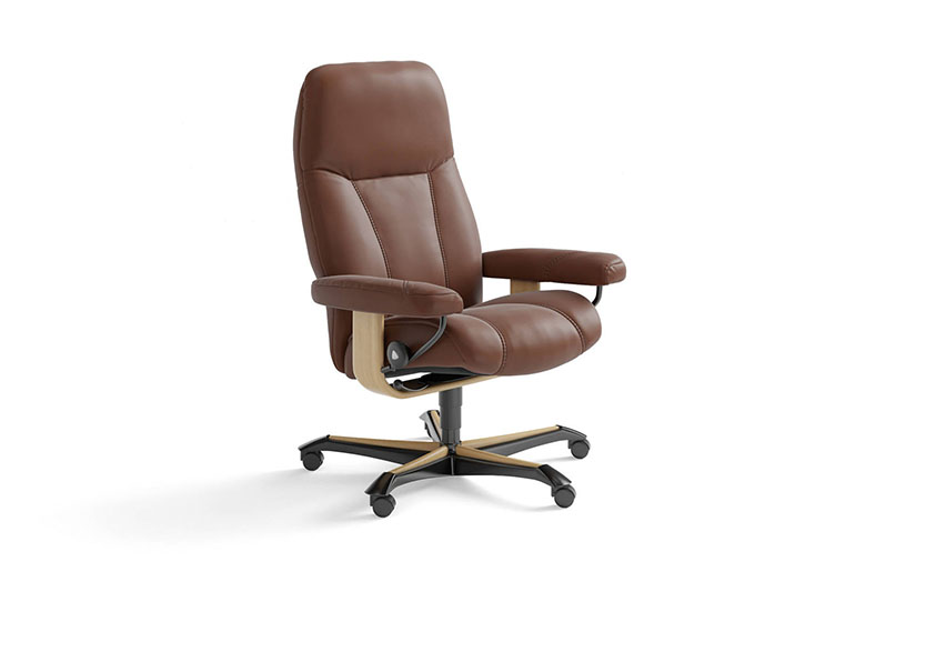 STRESSLESS CONSUL CHAIR WITH OFFICE BASE
