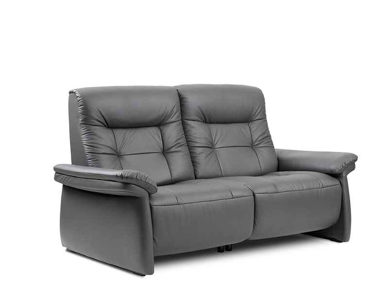 STRESSLESS MARY SOFA IN ROCK LEATHER FRONT VIEW