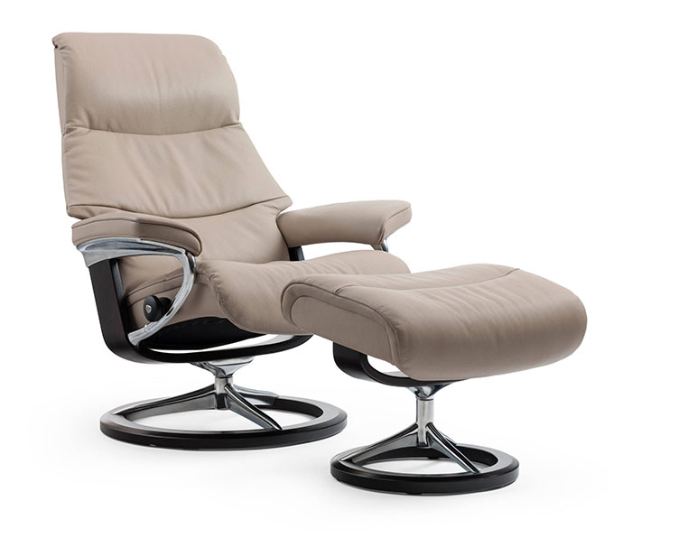 STRESSLESS VIEW CHAIR BEIGE LEATHER
