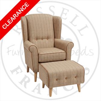 HAWORTH CHAIR AND FOOTSTOOL - EX DISPLAY MODEL £999