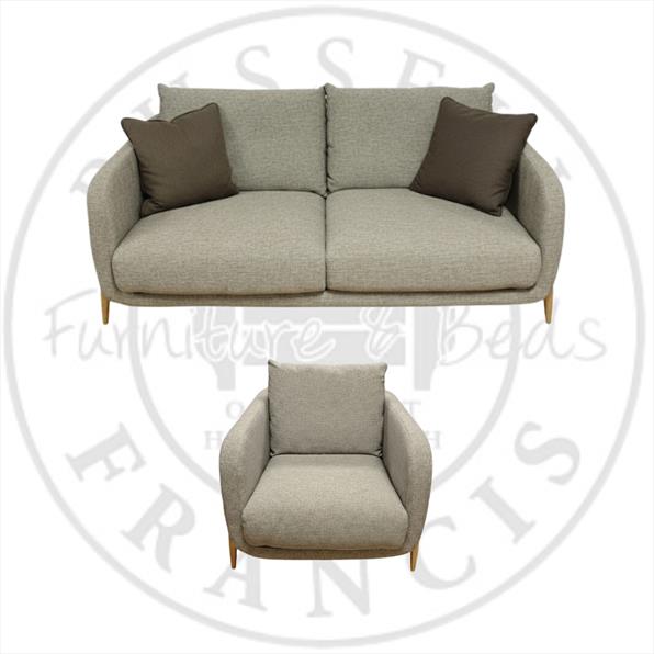 JENNY TWO SEATER SOFA AND CHAIR - £2495