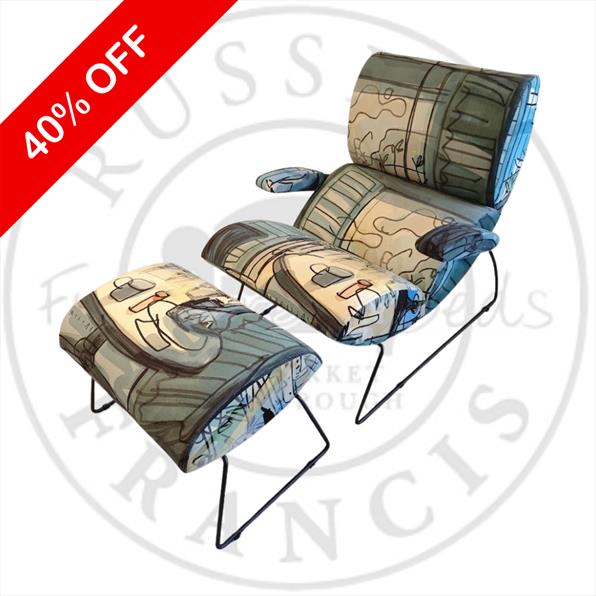 FAMA NEOX CHAIR & FOOTSTOOL - EX DISPLAY £499