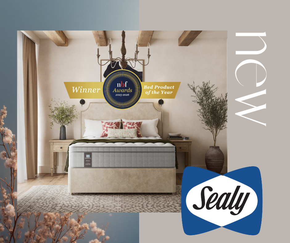 New Sealy Beds added to our showroom including 'Bed of the Year 2025'